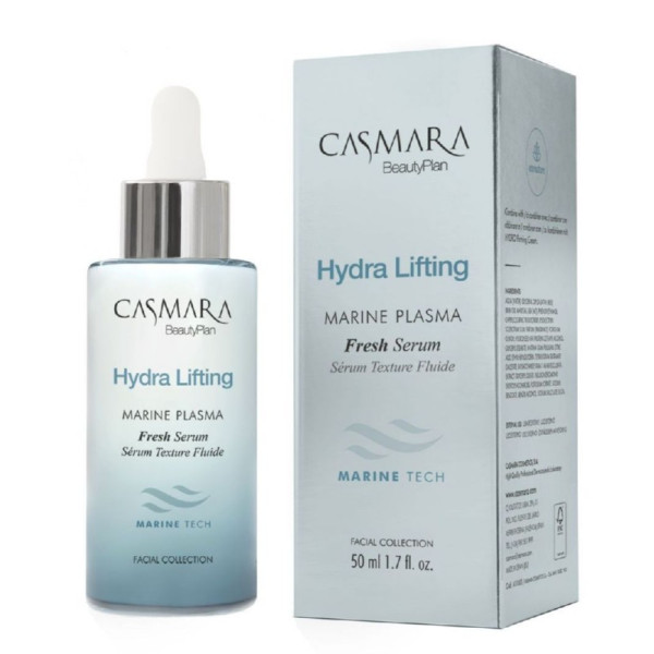 Stangrinantis veido serumas Casmara Hydra Lifting Marine Plasma Fresh Serum, tinka brandžiai, išsausėjusiai veido odai, 50 ml