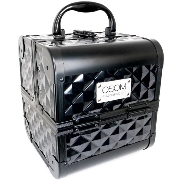 OSOM Professional lagaminas Osom plastikinis su aliuminėmis apdailomis, juodas, 185x185x200 mm