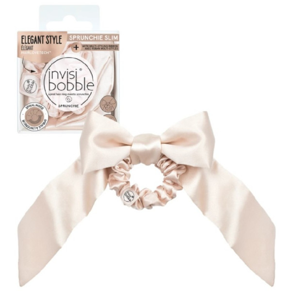 Gumytė plaukams Invisibobble Sprunchie Slim Ballerina Ribbon, 1 vnt.