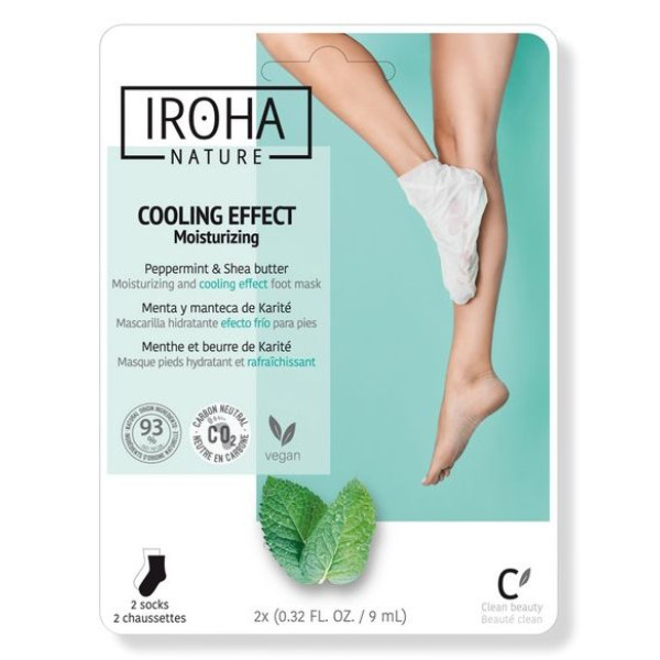 Kaukė pėdoms Iroha Nature Relaxing Peppermint Foot Socks su pipirmėtėm, 1 pora