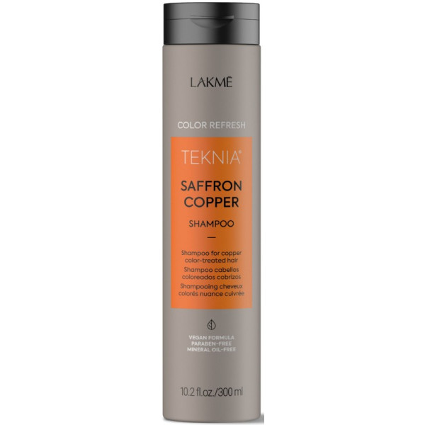 Vario spalvą paryškinantis šampūnas Lakme Teknia Saffron Copper Shampoo, 300 ml