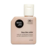 Drėkinamasis, švytėjimo veido odai suteikiantis kremas nuo saulės su spalva Laouta Sun Lite Color Oil Free Face Sunscreen, lengvos tekstūros, SPF 30, 50 ml