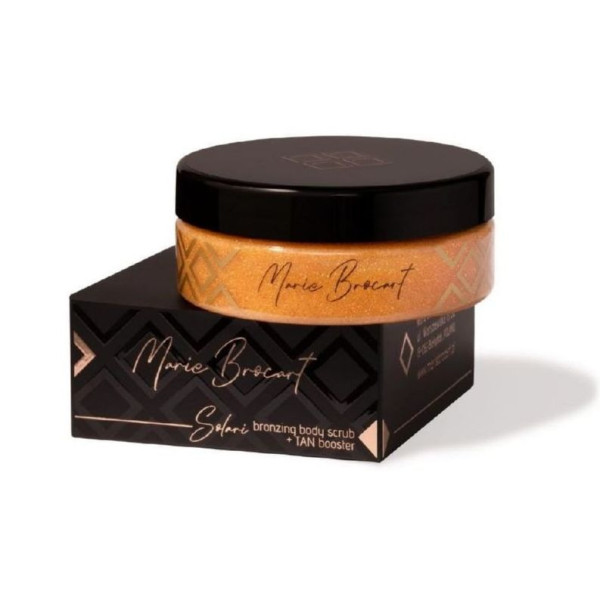 Drėkinamasis, švytėjimo kūnui suteikiantis šveitiklis Marie Brocart Solari Shimmer and Bronzing Body Scrub, su bronzantais, 250 g