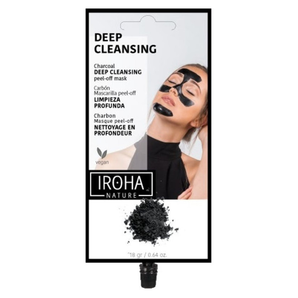 Detoksikuojanti veido kaukė IROHA Black Peel Off Detox Mask Charcoal, su anglimi, nuplėšiama