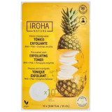 Veidą skaistinantys padeliai Iroha Nature Exfoliating & Brightening Toner Pad Pineapple, giliai valantys ir skaistinantys veido odą, 10 vnt.