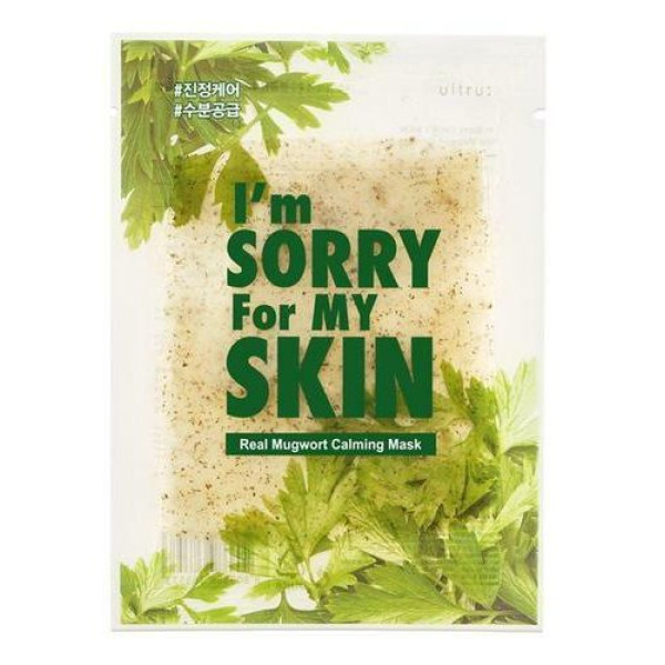 Raminanti veido odą kaukė I'm Sorry for My Skin Real Mugwort Calming Mask, 23 ml