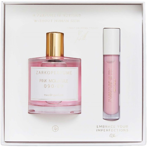 Rinkinys Zarkoperfume Pretty in Pink Molecule, rinkinį sudaro: nišiniai kvepalai Pink Molecule, 100 ml ir lūpų blizgis, 5.5 ml