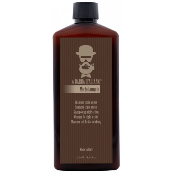 Barba Italiana Tri - Action Michelangelo šampūnas plaukams nuo pleiskanų, 250 ml Barba Italiana Tri - Action Michelangelo šampūnas plaukams nuo pleiskanų, 250 ml