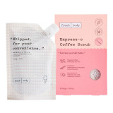 Frank Body Express-o Scrub kūno šveitiklis su cukraus granulėmis, cinamonu, migdolų ir makadamijos riešutų aliejais, 150 g