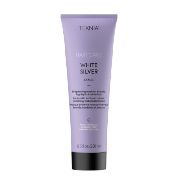 Geltoną atspalvį neutralizuojanti kaukė plaukams Lakme Teknia White Silver Mask, 250 ml