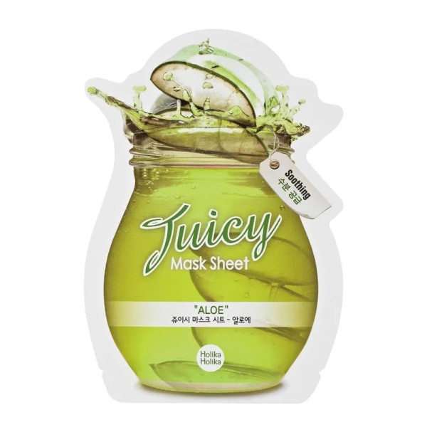 Holika Holika Juicy Mask Sheet Aloe lakštinė veido kaukė su alaviju, 20 ml