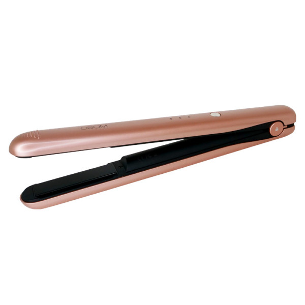 Įkraunamas plaukų tiesintuvas Osom Cordless Hair Straightener Champagne Gold, aukso spalvos, belaidis