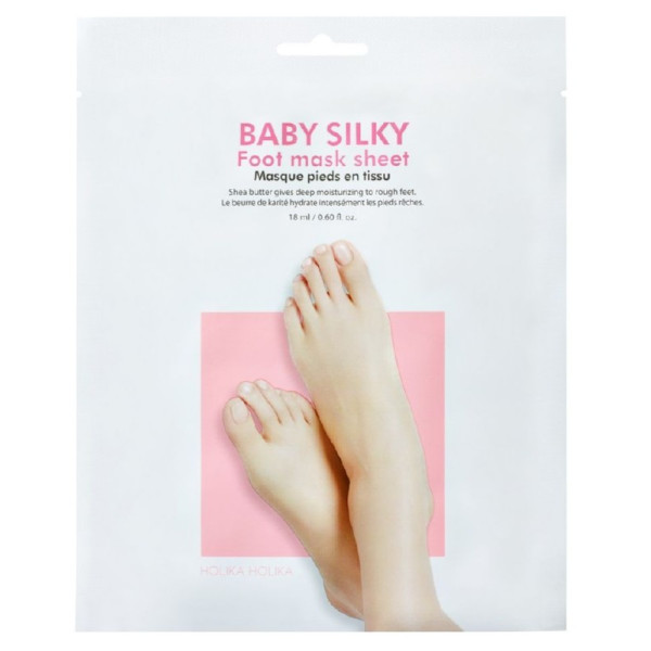 Kaukė pėdoms Holika Holika Baby Silky Foot Mask Sheet, prisotinta taukmedžio sviestu, 18 ml