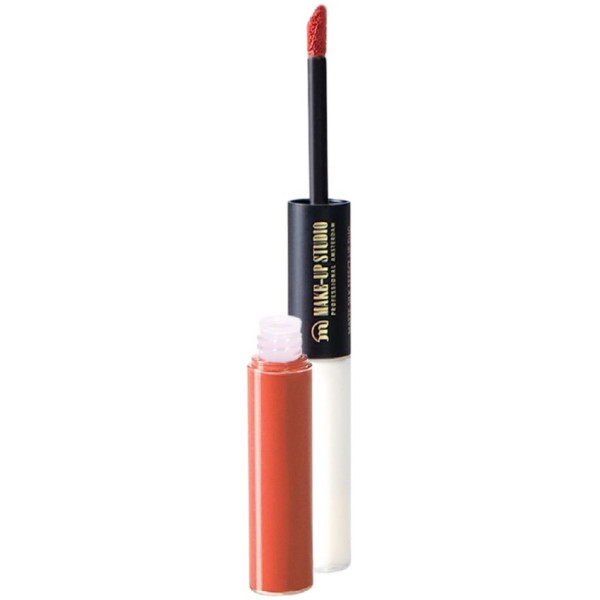 Matiniai lūpų dažai Make Up Studio Matte Silk Effect Lip Duo Charming Coral, dvipusiai, 7.6 ml