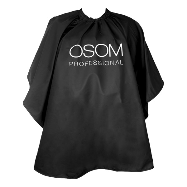 Osom Professional Cutting Cape OSOM260001CAPE pelerina dažymui, juodos spalvos, neperšlampama, 120 x 128 cm