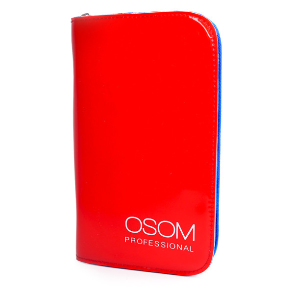 Osom Professional Red Scissor Case OSOMCASERED dėklas žirklėms, raudonos spalvos, 2 žirklėms ir šukoms