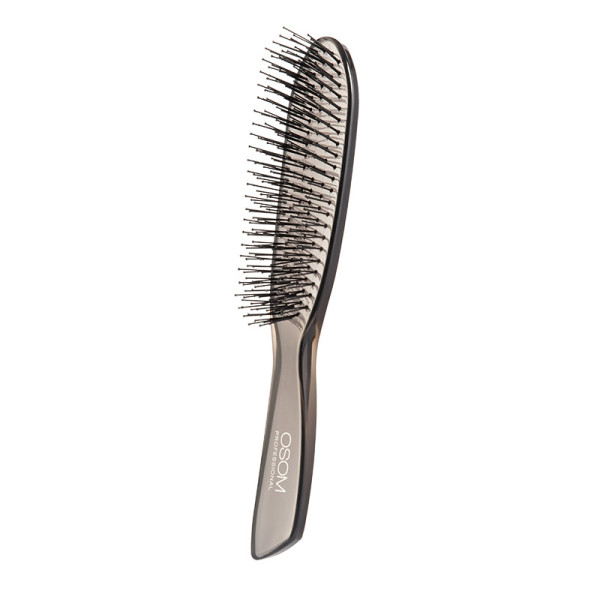 OSOM Professional Scalp & Detangling Brush OSOM01861 šepetys plaukams, skirtas plaukų iššukavimui, 21 cm, skaidrus juodas