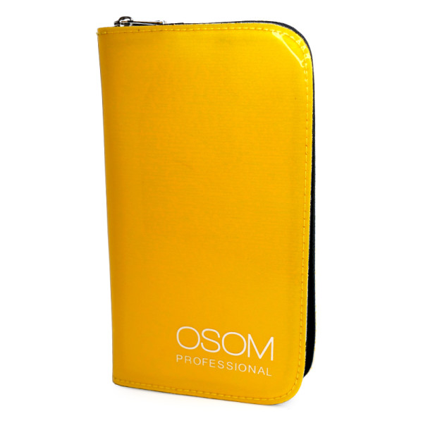 Osom Professional Yellow Scissor Case OSOMCASEYE dėklas žirklėms, geltonos spalvos, 2 žirklėms ir šukoms