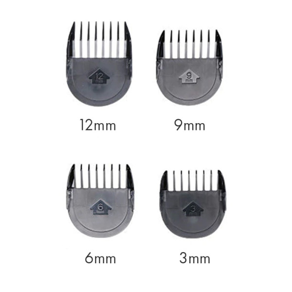 Papildomos šukos kirpimo mašinėlei OSOM Professional Hair Clipper P9 Comb HCP9, 3 mm, 6 mm, 9 mm, 12 mm