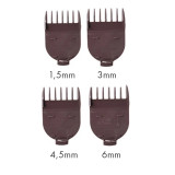 Papildomos šukos kirpimo mašinėlei OSOM Professional Hair Trimmer Comb HTCHC338, 1,5 mm, 3 mm, 4,5 mm, 6 mm