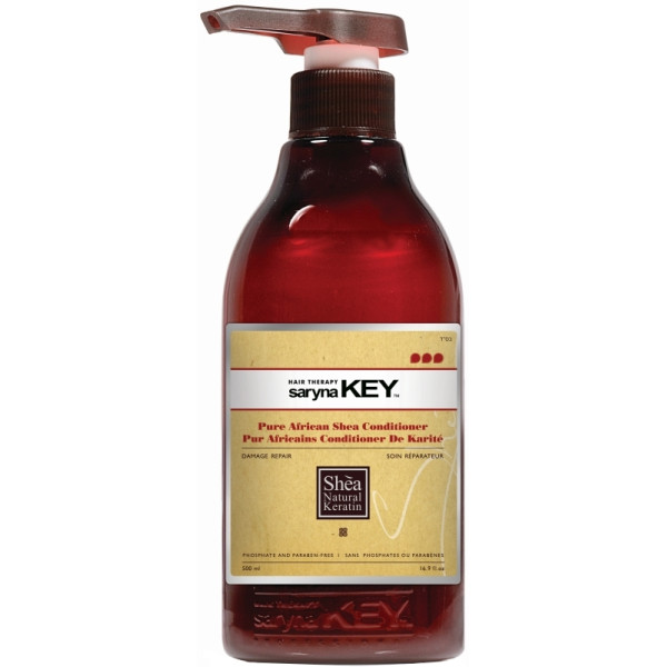 Plaukų kondicionierius Saryna KEY Damage Repair Pure African Shea Conditioner, su taukmedžio sviestu, atstatomasis, skirtas pažeistiems plaukams, 500 ml