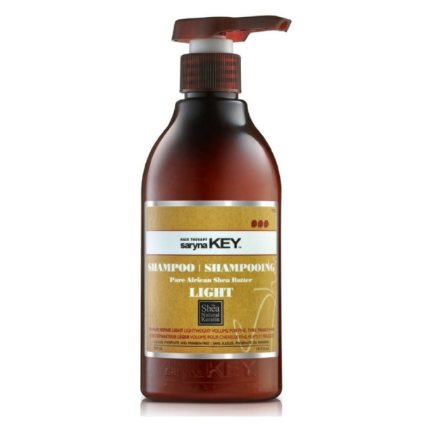 Plaukų šampūnas Saryna KEY Damage Light Pure African Shea Shampoo, su taukmedžio sviestu, atstatomasis, neapsunkinantis, skirtas pažeistiems plaukams, 300 ml