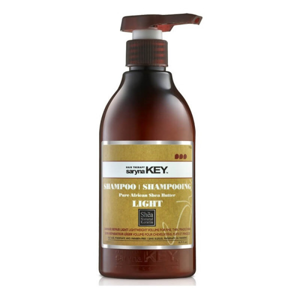 Plaukų šampūnas Saryna KEY Damage Light Pure African Shea Shampoo, su taukmedžio sviestu, atstatomasis, skirtas pažeistiems plaukams, neapsunkina plaukų, 1000 ml