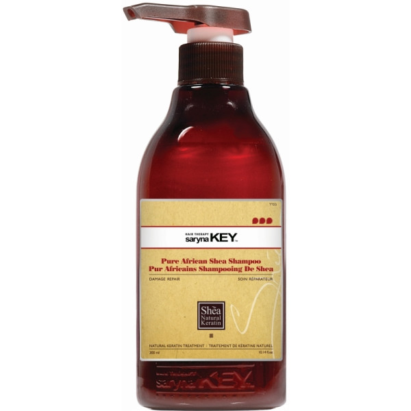 Plaukų šampūnas Saryna KEY Damage Repair Pure African Shea Shampoo su taukmedžio sviestu, atstatomasis, skirtas pažeistiems plaukams, 300 ml