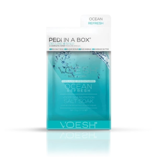 Procedūra kojoms Voesh Pedi In A Box 4 in 1 Ocean Refresh, atnaujina, gaivina pėdų odą