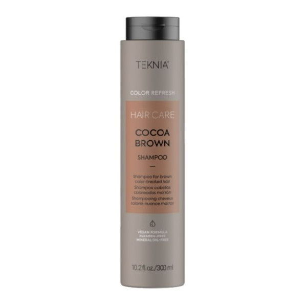 Rudą spalvą paryškinantis šampūnas Lakme Teknia Cocoa Brown Shampoo, 300 ml