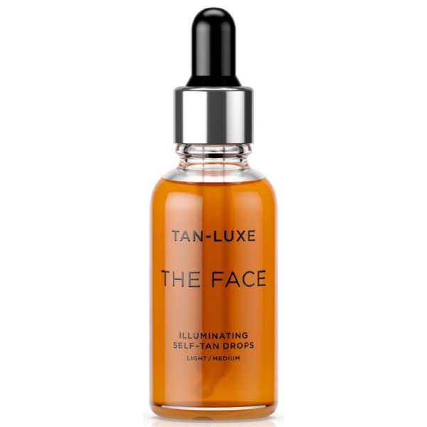 Tan-Luxe The Face Self-Tan Drops Light / Medium savaiminio įdegio lašai veido odai, 30 ml