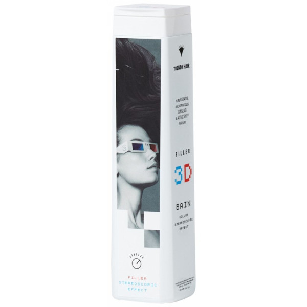 Trendy Hair BAIN FILLER 3D Shampoo apimties suteikiantis šampūnas plaukams, 300 ml