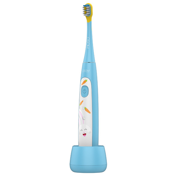 Vaikiškas įkraunamas elektrinis, garsinis dantų šepetėlis OSOM Oral Care Kids Sonic Toothbrush Blue, mėlynos spalvos, IPX7
