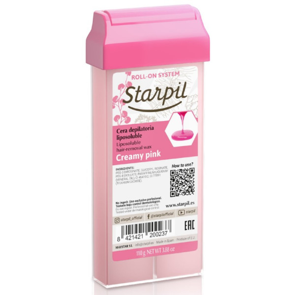 Vaškas kasetėje Starpil Roll-On Creamy Pink, kreminis, rausvas, 110 g