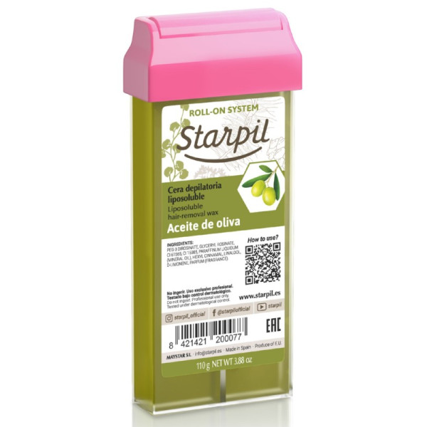 Vaškas kasetėje Starpil Roll-On Olive su alyvuogių aliejumi, 110 g