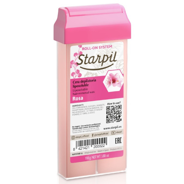 Vaškas kasetėje Starpil Roll-On Rose, rausvas, 110 g