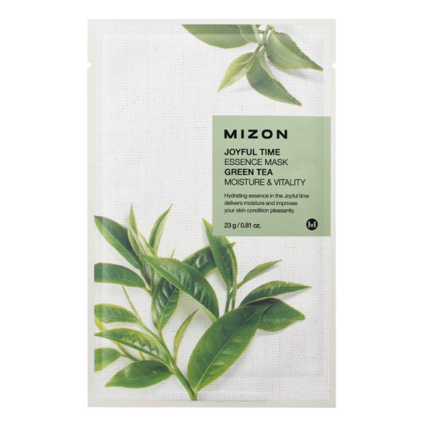 Veido kaukė Mizon Joyful Time Essence Mask Green Tea, su žaliąja arbata, 23 g
