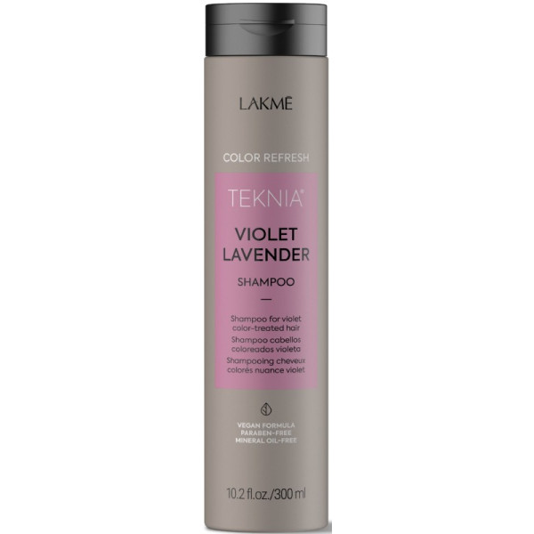 Violetinę spalvą paryškinantis šampūnas Lakme Teknia Violet Levender Shampoo, 300 ml