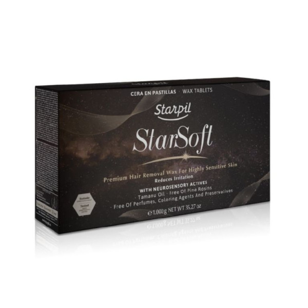 Žemoje temperatūroje besilydantis vaškas depiliacijai Starpil StarSoft Wax Tablets, ypač jautriai odai, 1 kg