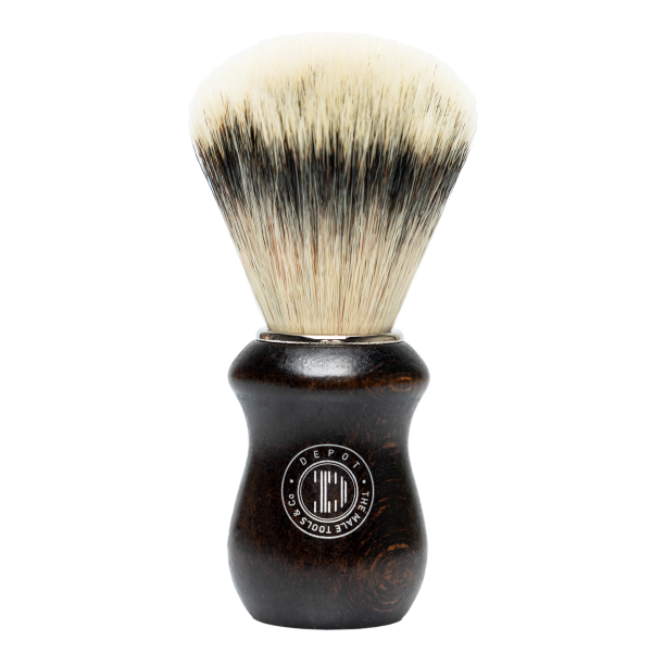 Depot Accessories No. 731 Luxury Wooden Face Shaving Brush Brown Depot Accessories No. 731 Luxury Wooden Face Shaving Brush Brown