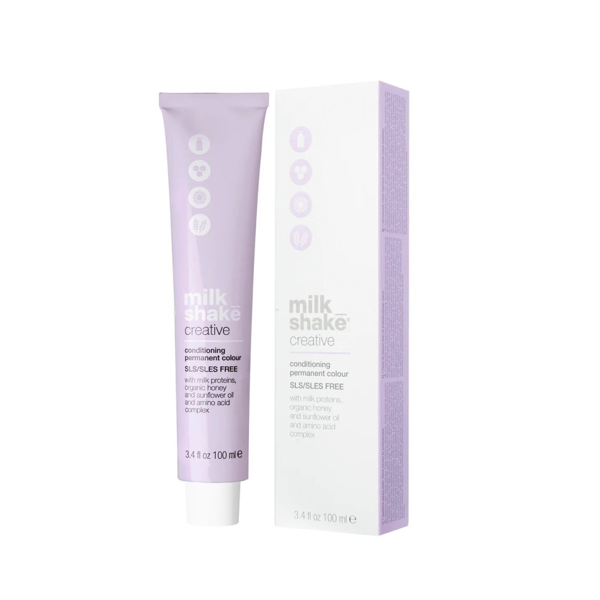 Milk Shake Creative SLS/SLES-Free Permanent Hair Dye 5.15A Light Brown Ash, 100 ml