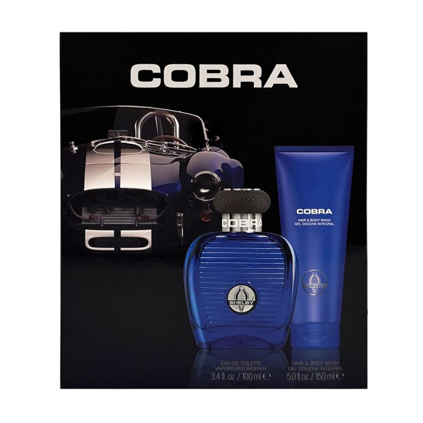 Set Carroll Shelby: Blue Cobra Eau De Toilette For Men, 100 ml + Blue Cobra Shower Gel & Shampoo 2-In-1, 150 ml Set Carroll Shelby: Blue Cobra Eau De Toilette For Men, 100 ml + Blue Cobra Shower Gel & Shampoo 2-In-1, 150 ml