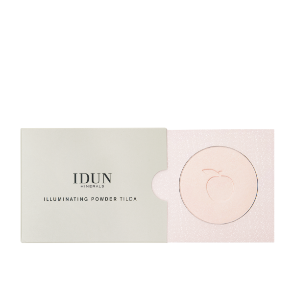 IDUN Minerals kompaktinė pudra suteikianti švytėjimo Tilda Nr. 1522, 3,5 g