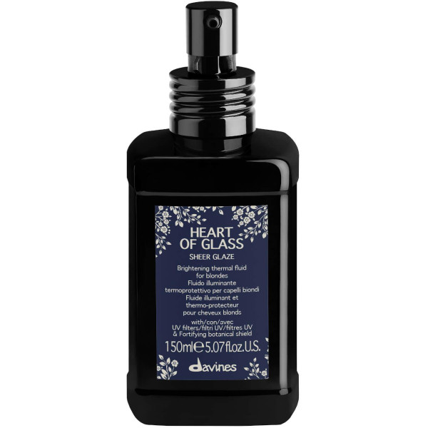 Davines Heart Of Glass Sheer Glaze Brightening Thermal Fluid blizgesys ir apsauga šviesiems plaukams, 150 ml Davines Heart Of Glass Sheer Glaze Brightening Thermal Fluid blizgesys ir apsauga šviesiems plaukams, 150 ml
