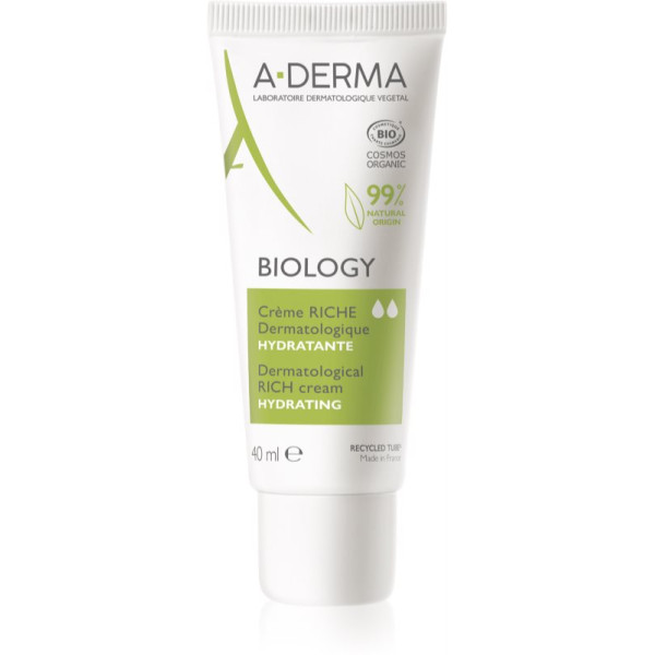 A Derma Biology Rich Moisturising Cream dermatologinis drėkinantis veido kremas, 40 ml