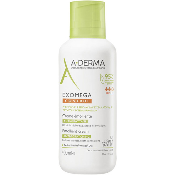 A Derma Exomega Control Emollient Cream veido ir kūno kremas sausai odai, 400 ml