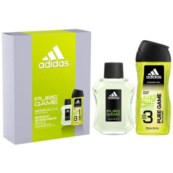 Adidas Men Pure Game rinkinys vyrams (EDT tualetinis vanduo, 100 ml + dušo želė, 250 ml)