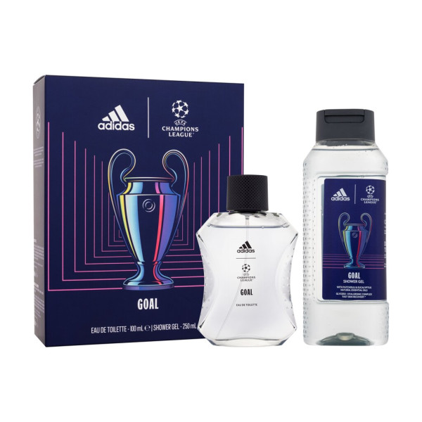 Adidas UEFA Champions League Goal rinkinys vyrams (EDT, 100 ml + dušo želė, 250 ml)