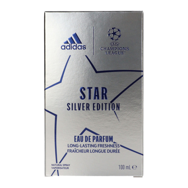 Adidas UEFA Champions League Star Silver Edition EDP parfumuotas vanduo vyrams, 100 ml