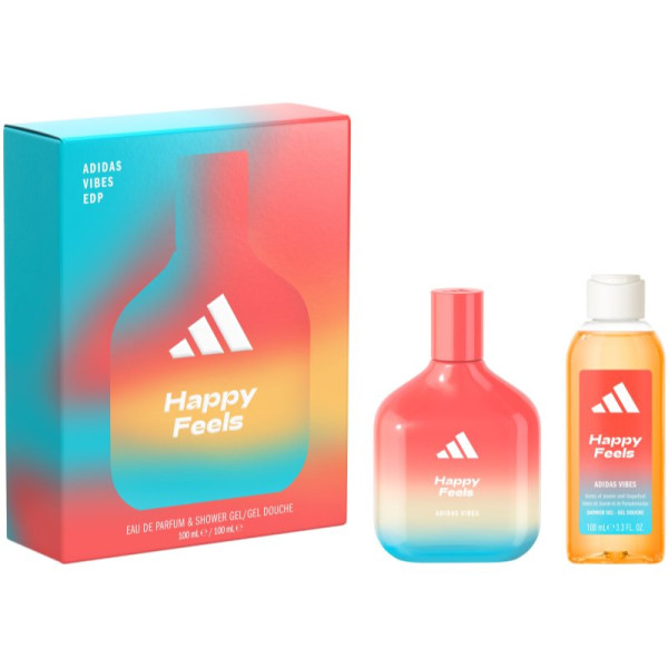 Adidas Vibes Happy Feels rinkinys unisex (EDP, 100 ml + dušo želė, 100 ml)